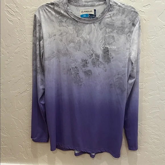 Magellan Outdoors Women's Gray and Purple Long Sleeve Top - Picture 3 of 4